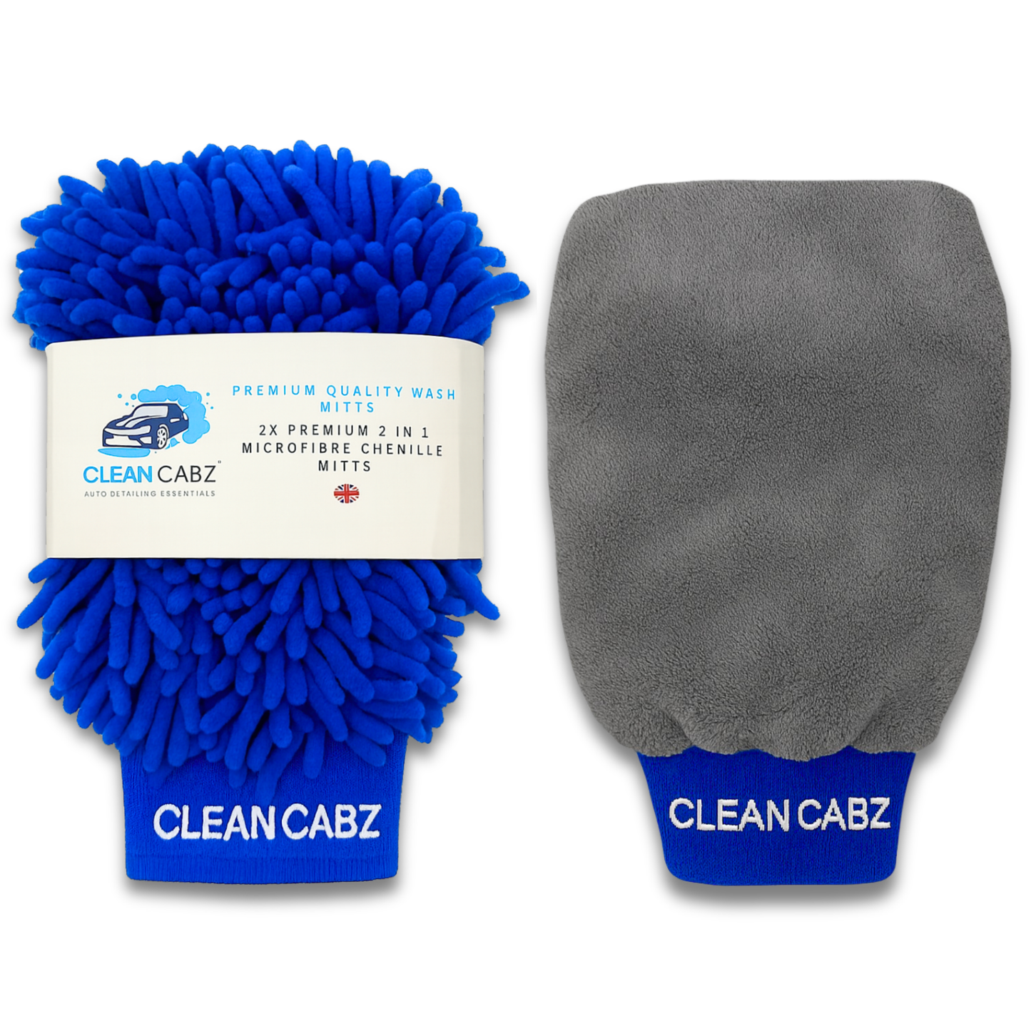 CleanCabz® Premium 2x Professional Car Wash Mitts
