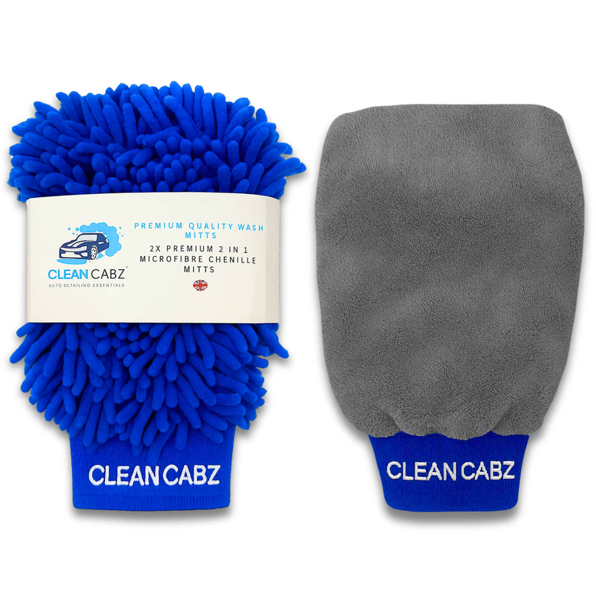 CleanCabz® Premium 2x Professional Car Wash Mitts