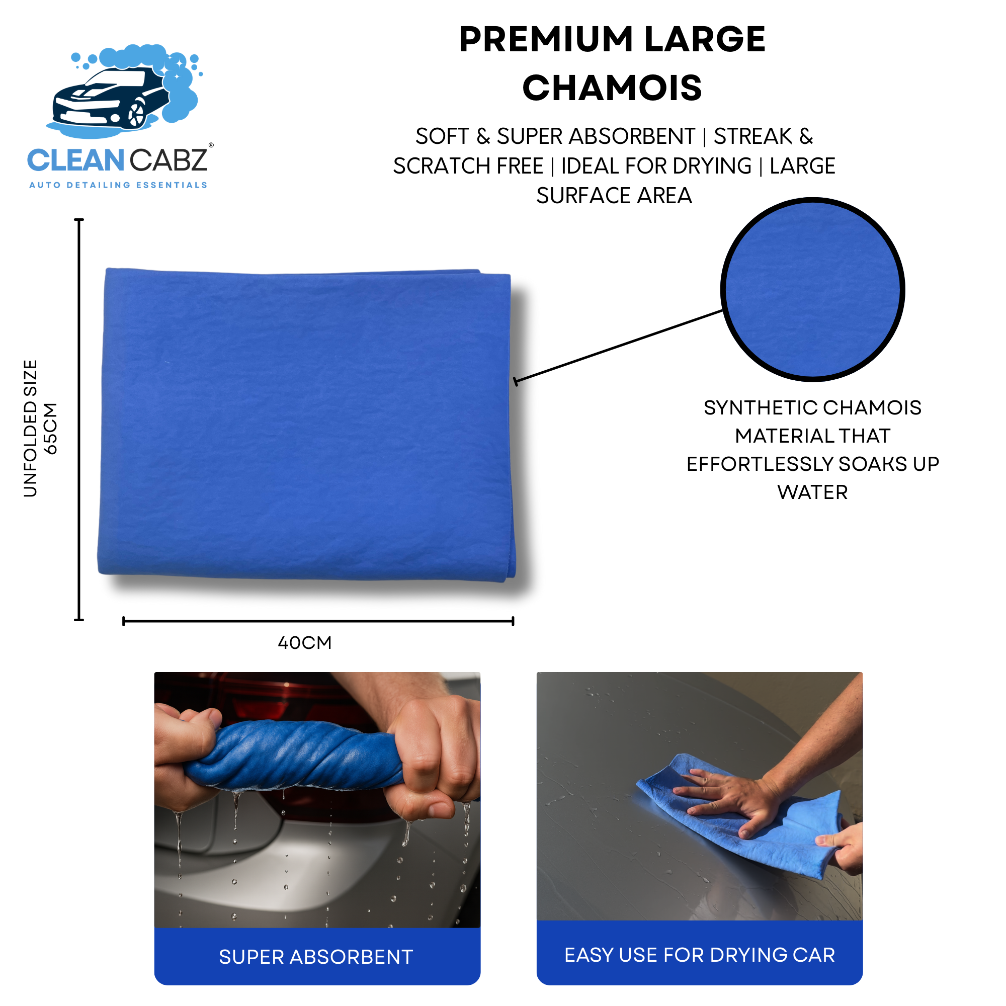 CleanCabz® Premium 9 Piece Car Cleaning Kit - *FREE Storage Bag*