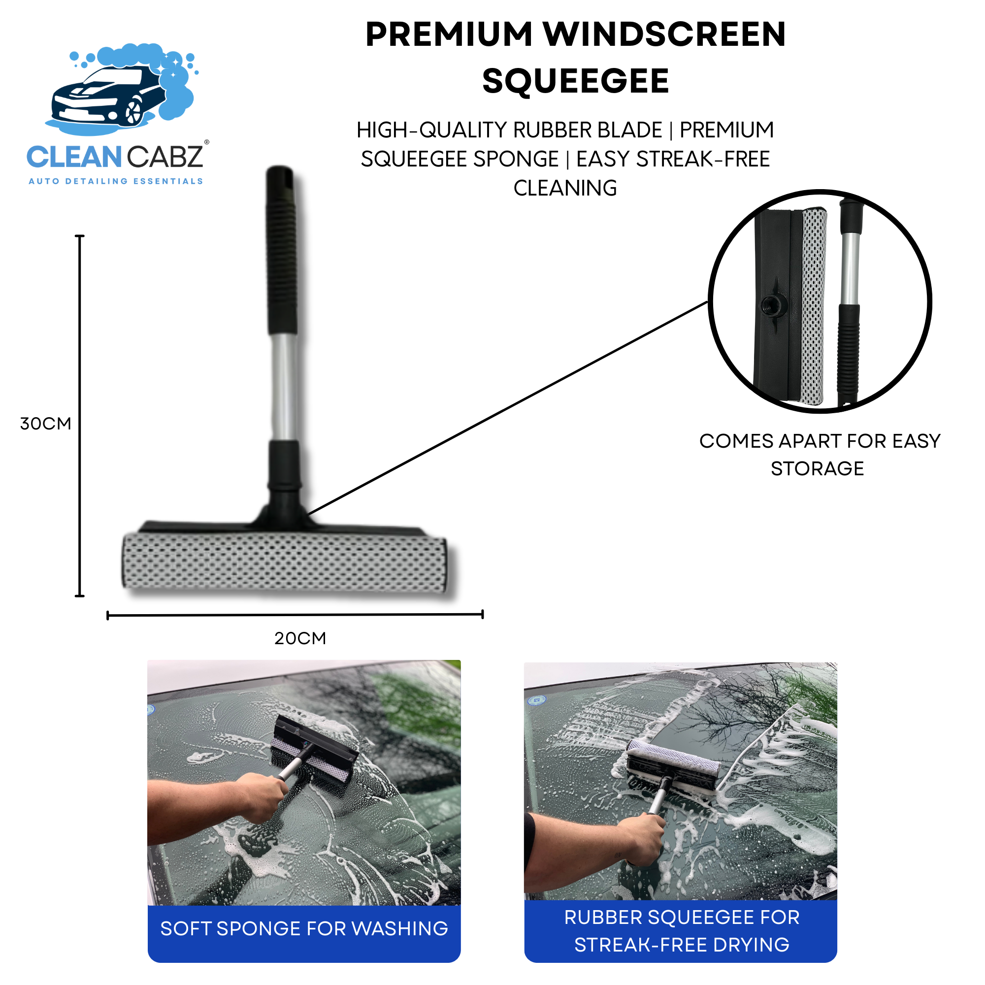 CleanCabz® Premium 9 Piece Car Cleaning Kit - *FREE Storage Bag*