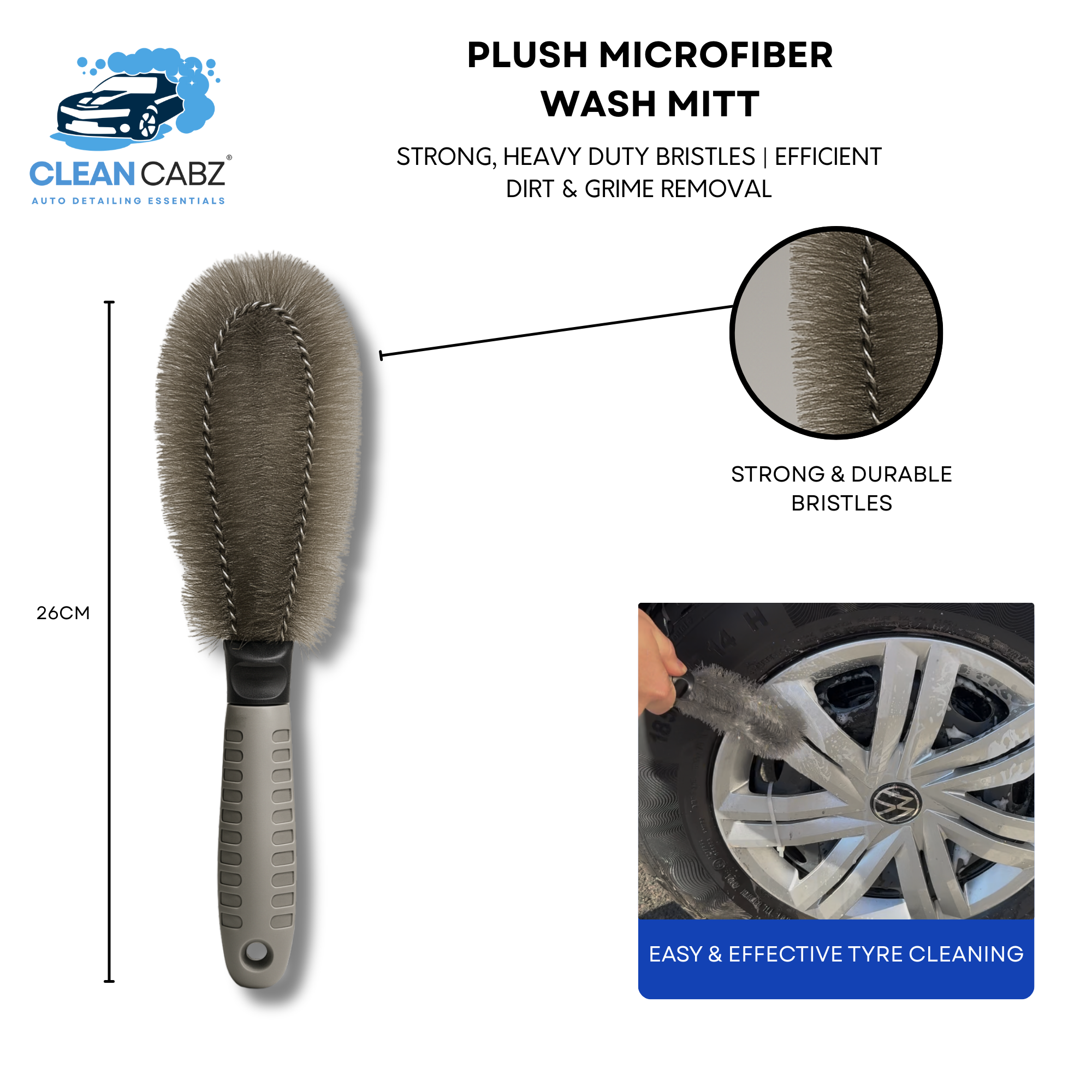 CleanCabz® Premium 9 Piece Car Cleaning Kit - *FREE Storage Bag*