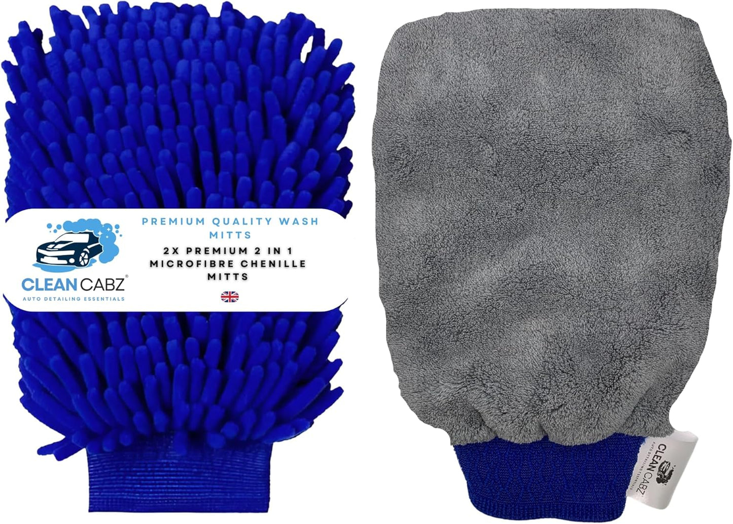CleanCabz® Premium 2x Professional Car Wash Mitts