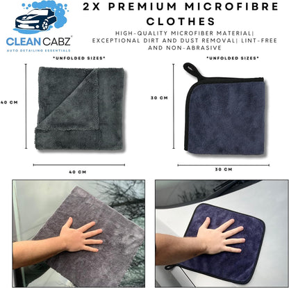 CleanCabz® Premium Car Washing Kit With Bag - 9-Piece Car Cleaning Kit