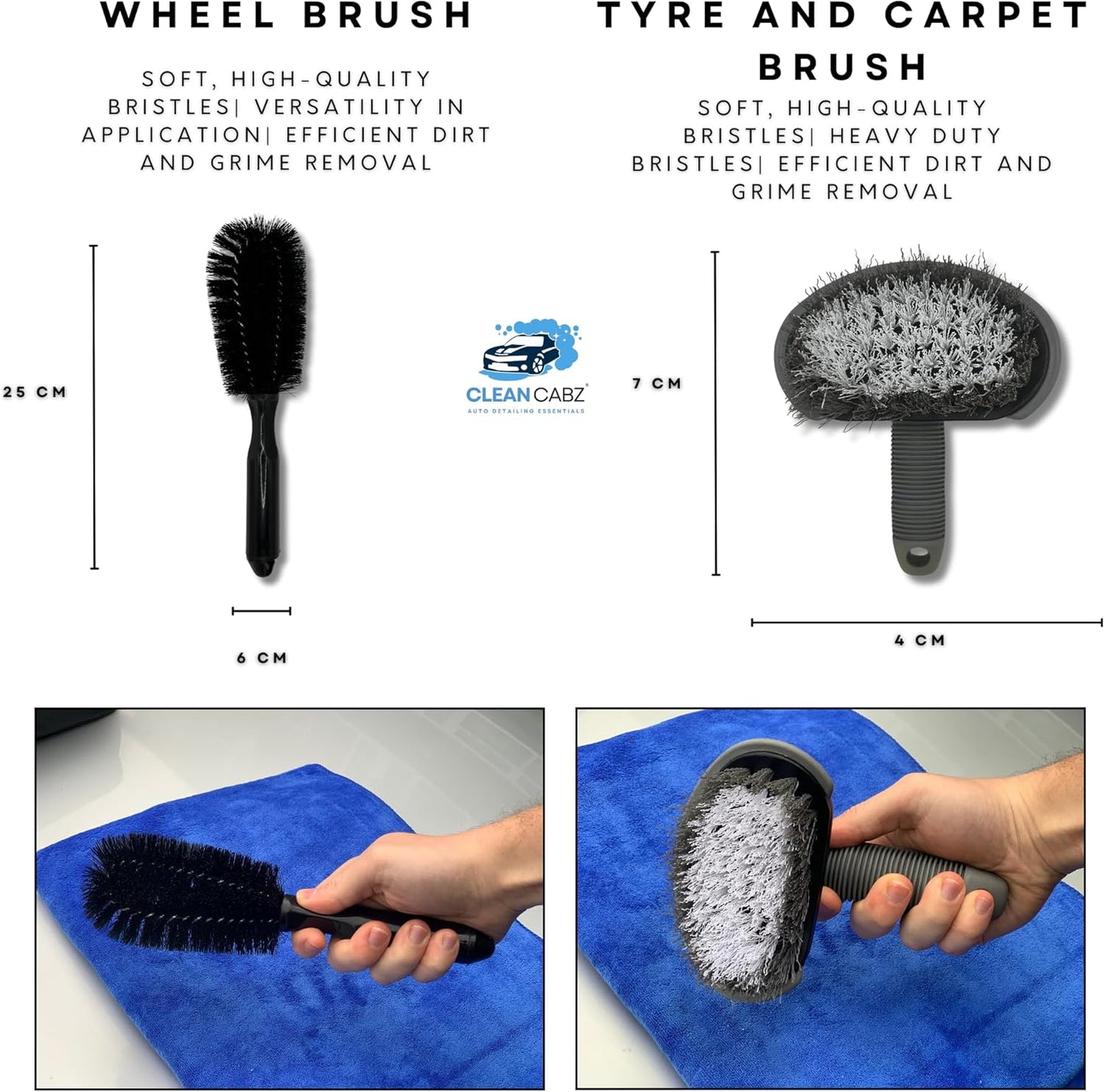 CleanCabz® Premium Car Washing Kit With Bag - 9-Piece Car Cleaning Kit