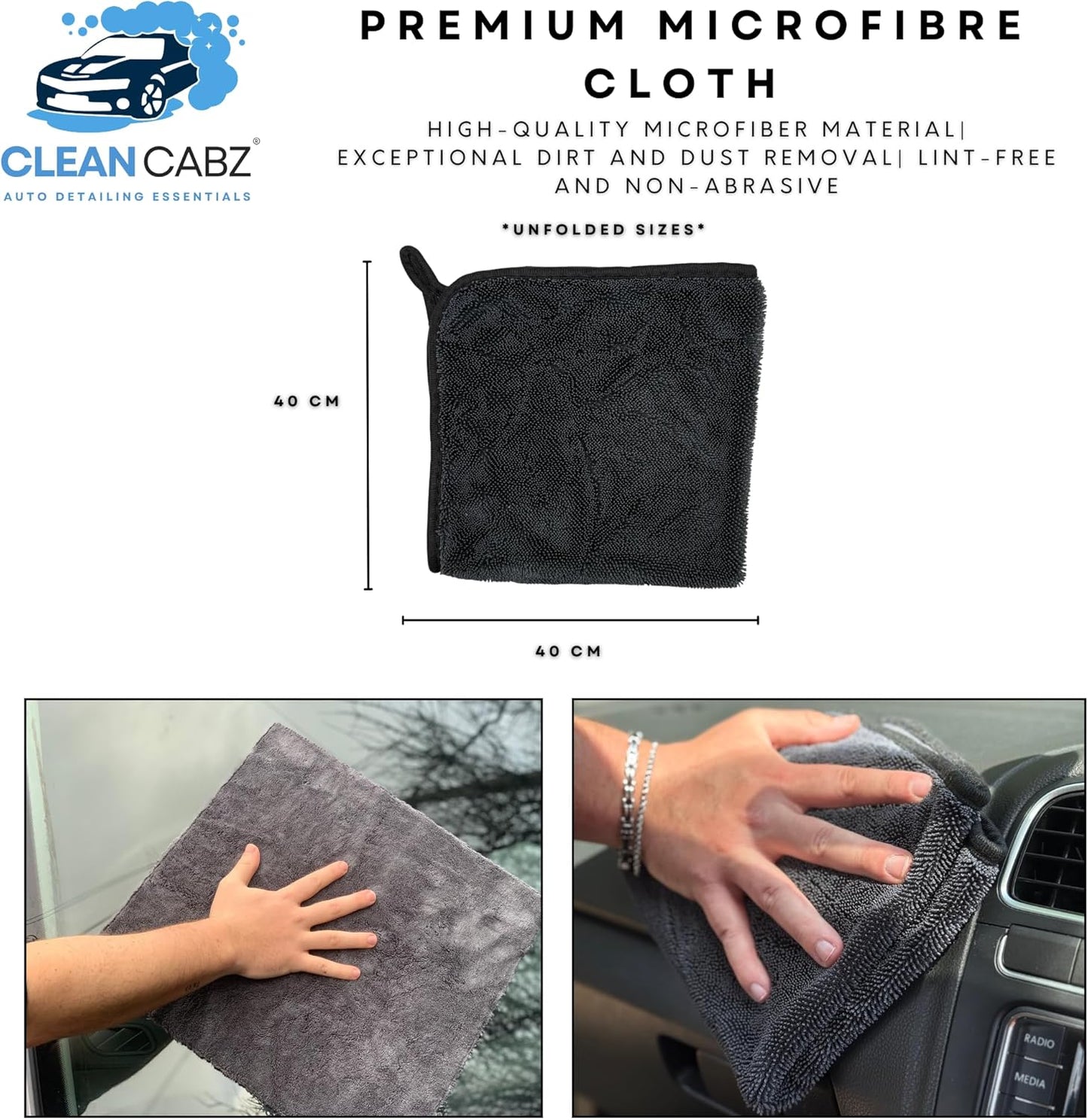 Clean Cabz® Premium Interior Cleaning Kit – 8 Piece Car Interior & Exterior Cleaning Set with Pet Hair Remover Tool - Car Cleaning Gel