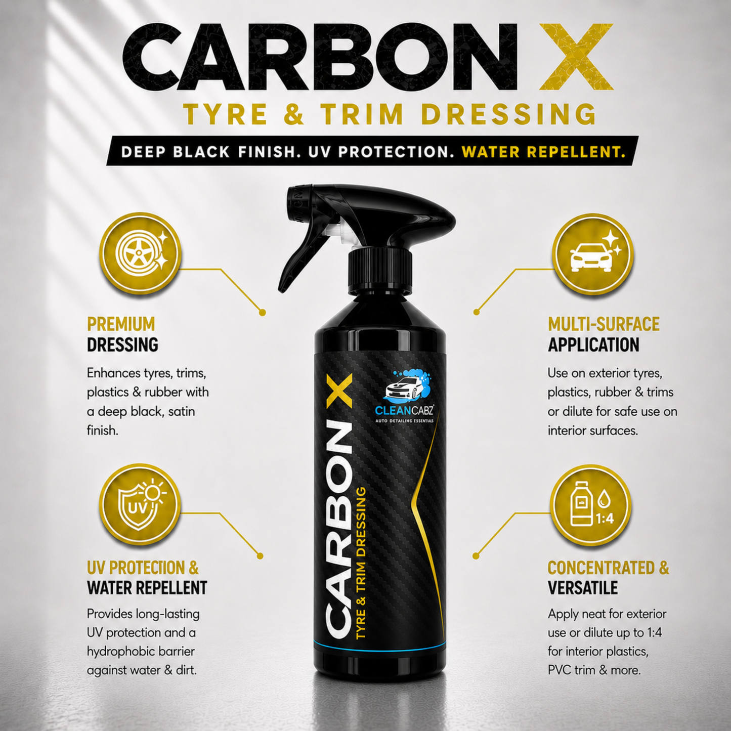 CleanCabz® Carbon X Tyre & Trim