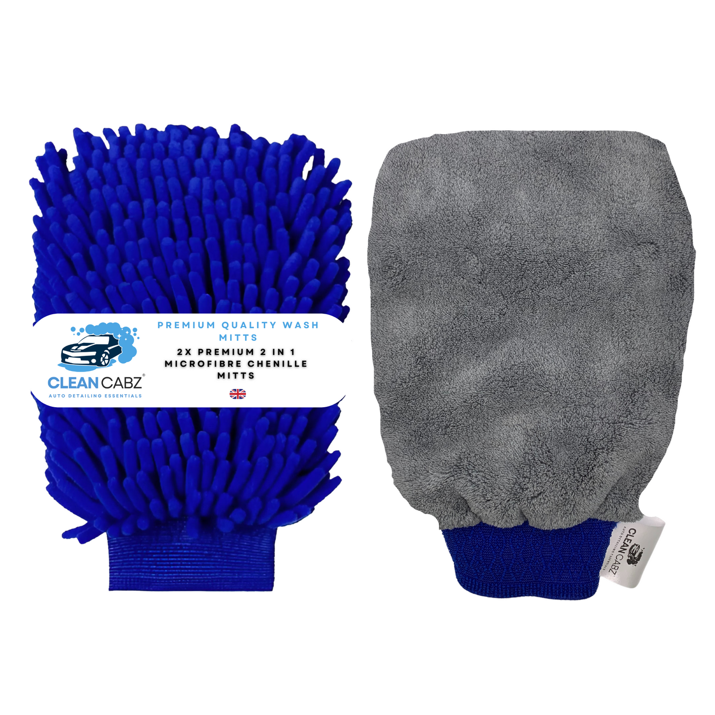 CleanCabz® Premium 2x Professional Car Wash Mitts