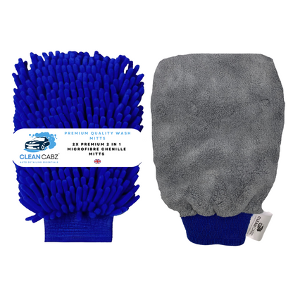 CleanCabz® Premium 2x Professional Car Wash Mitts